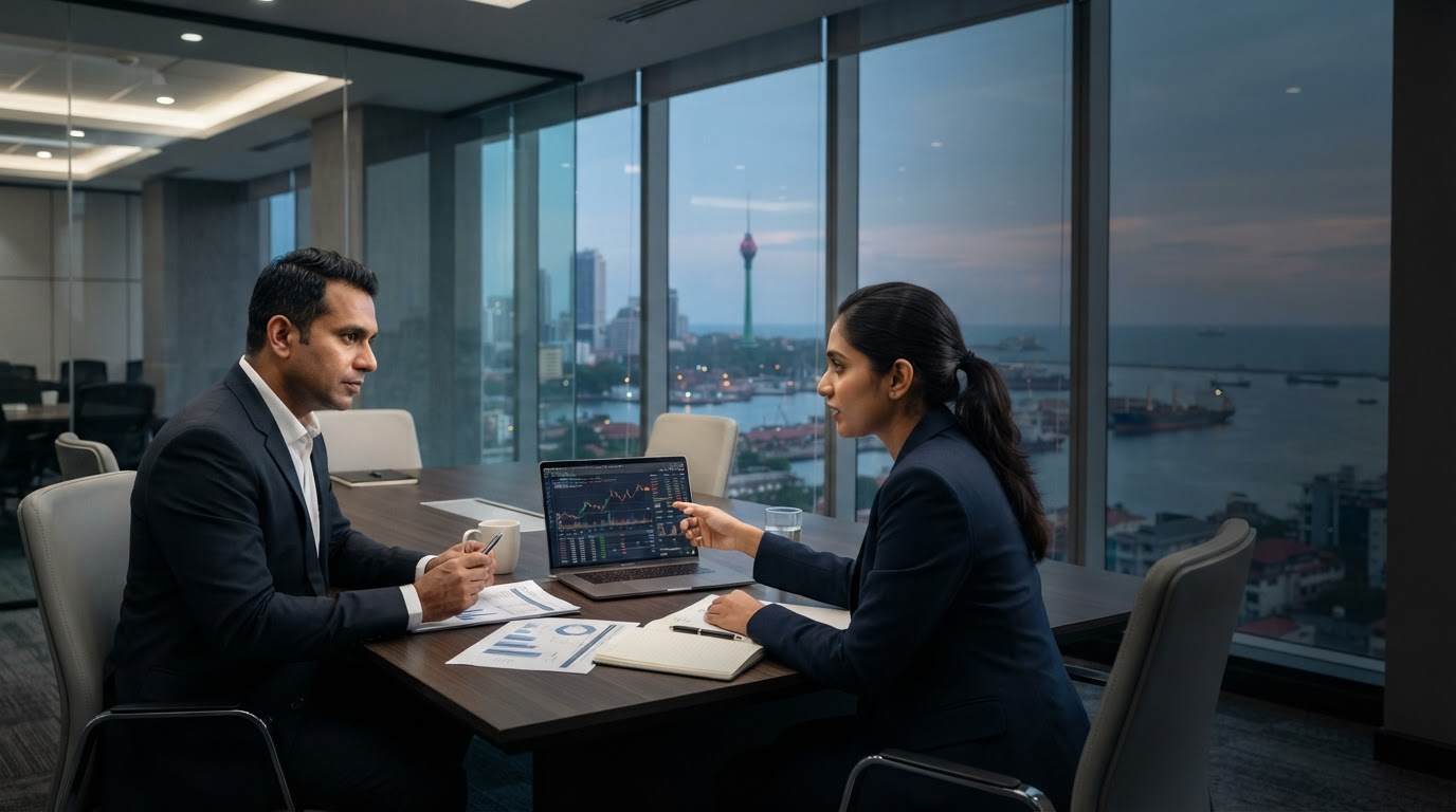 Serendib Capital trading data terminal displaying analytical charts used for AI-driven decision optimization